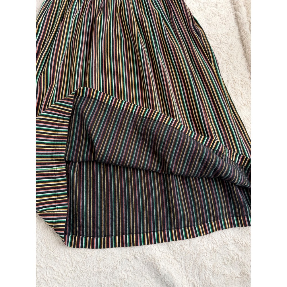 Ace & Jig Cliff Dress Fete Rainbow Stripe Cotton Midi Sleeveless Colorful M - Picture 9 of 14